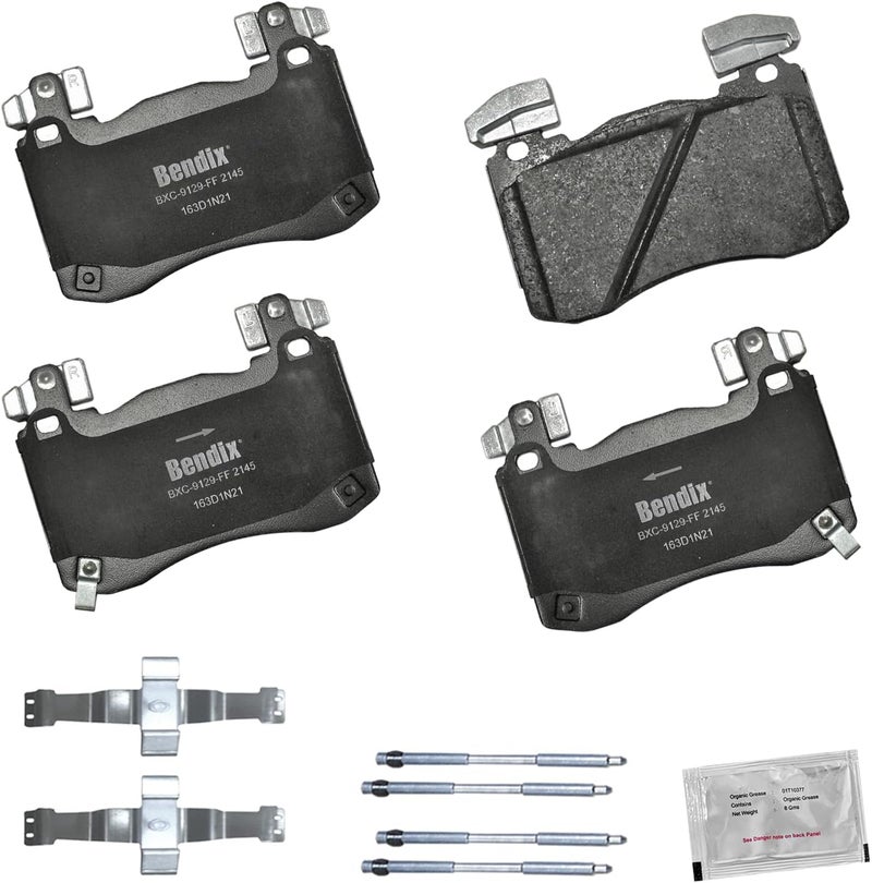Bendix Priority1 CFC2145 Ceramic Front Brake Pads for Genesis G70 2022-2019, Kia Stinger 2022-2018 - Image 1